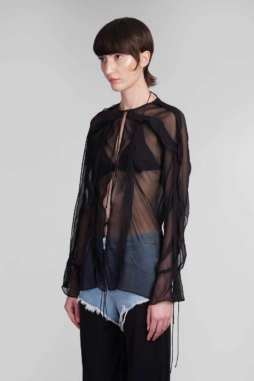 Deliberti Christopher Esber Camicia in seta nera cod. 402356 - Deliberti The Luxury Shopping Moda