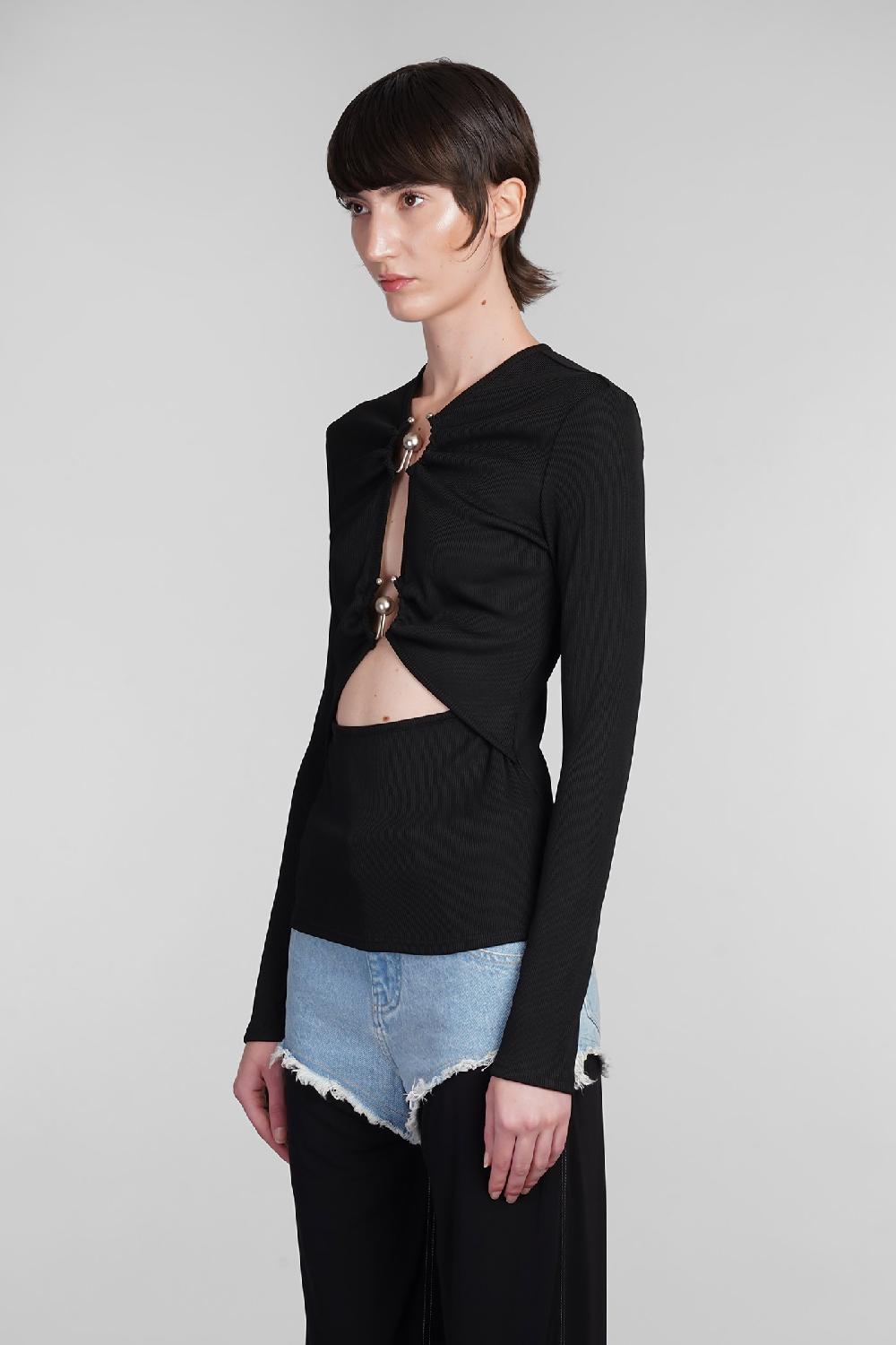 Deliberti Christopher Esber Topwear in poliestere nero cod. 402360 - Deliberti The Luxury Shopping Prezzo di fabbrica