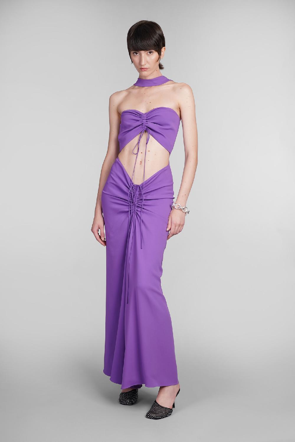 Deliberti Christopher Esber Abito in viscosa viola cod. 402368 - Deliberti The Luxury Shopping Fornitura limitata