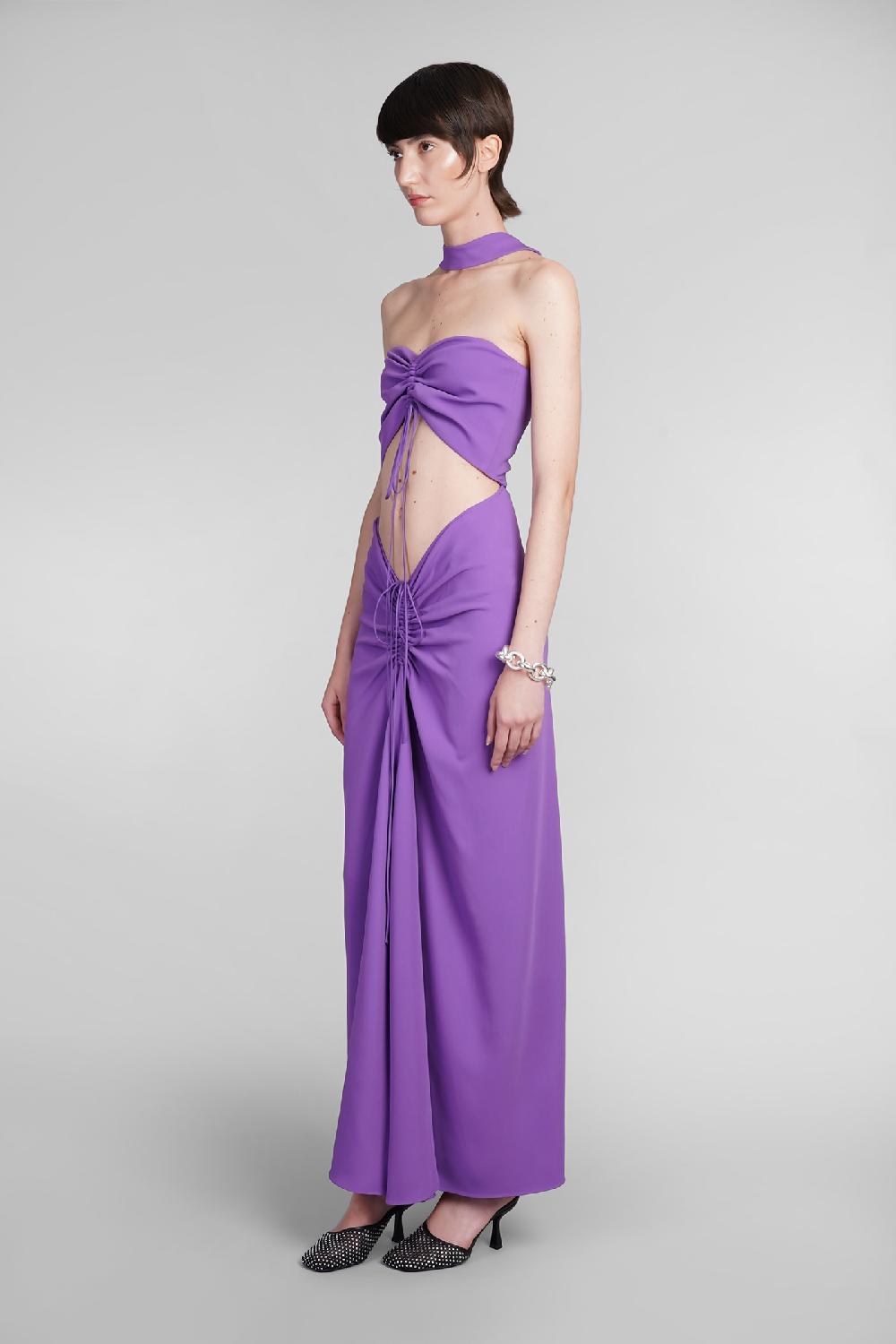 Deliberti Christopher Esber Abito in viscosa viola cod. 402368 - Deliberti The Luxury Shopping Fornitura limitata