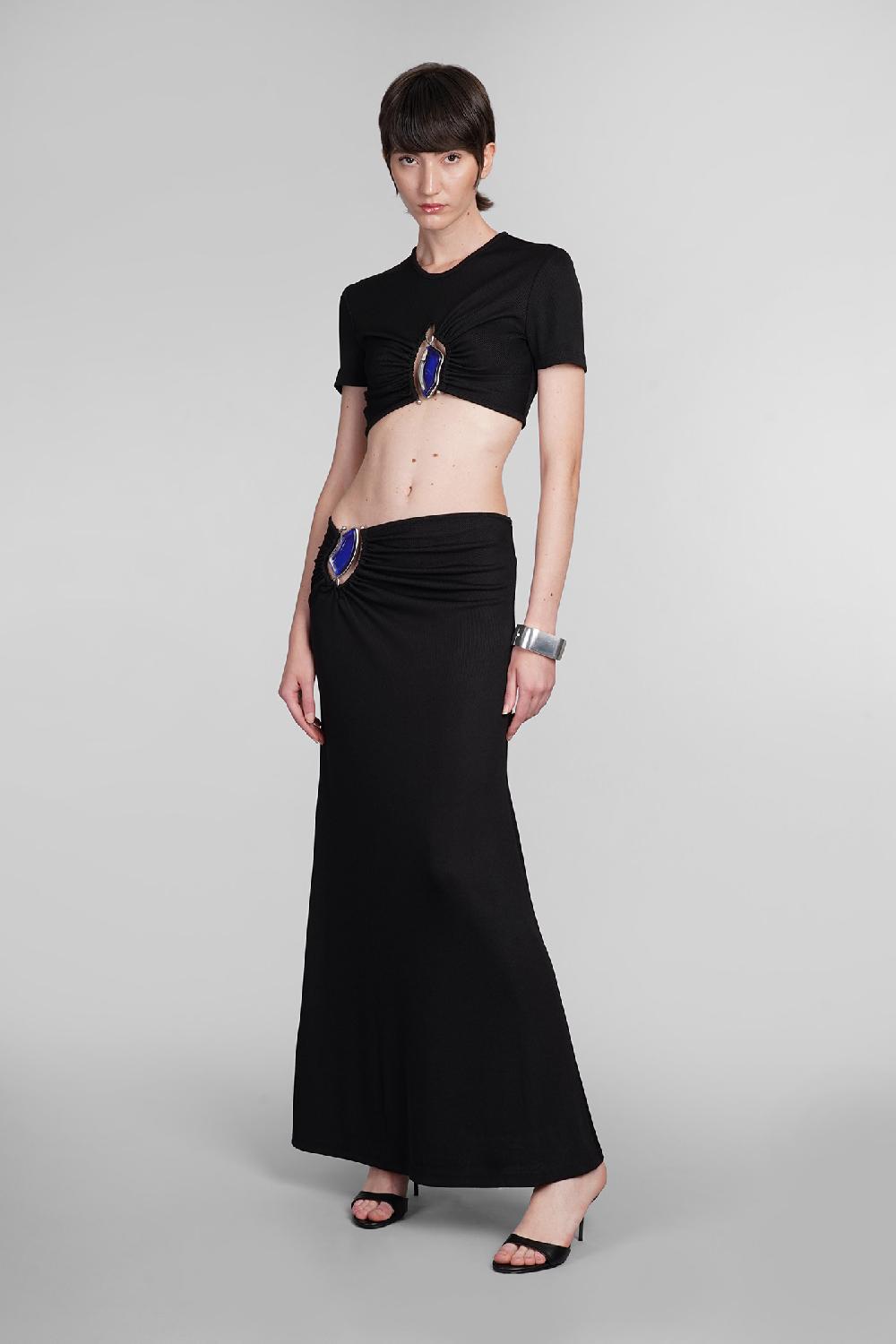 Deliberti Christopher Esber T-shirt in poliestere nero cod. 402370 - Deliberti The Luxury Shopping Offerta esclusiva