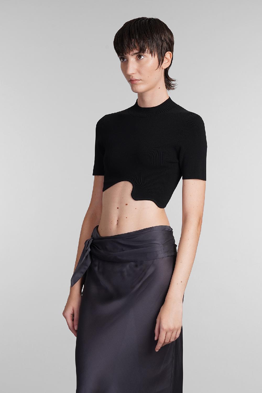 Deliberti Christopher Esber Topwear in viscosa nera cod. 402375 - Deliberti The Luxury Shopping Offerta Pasqua