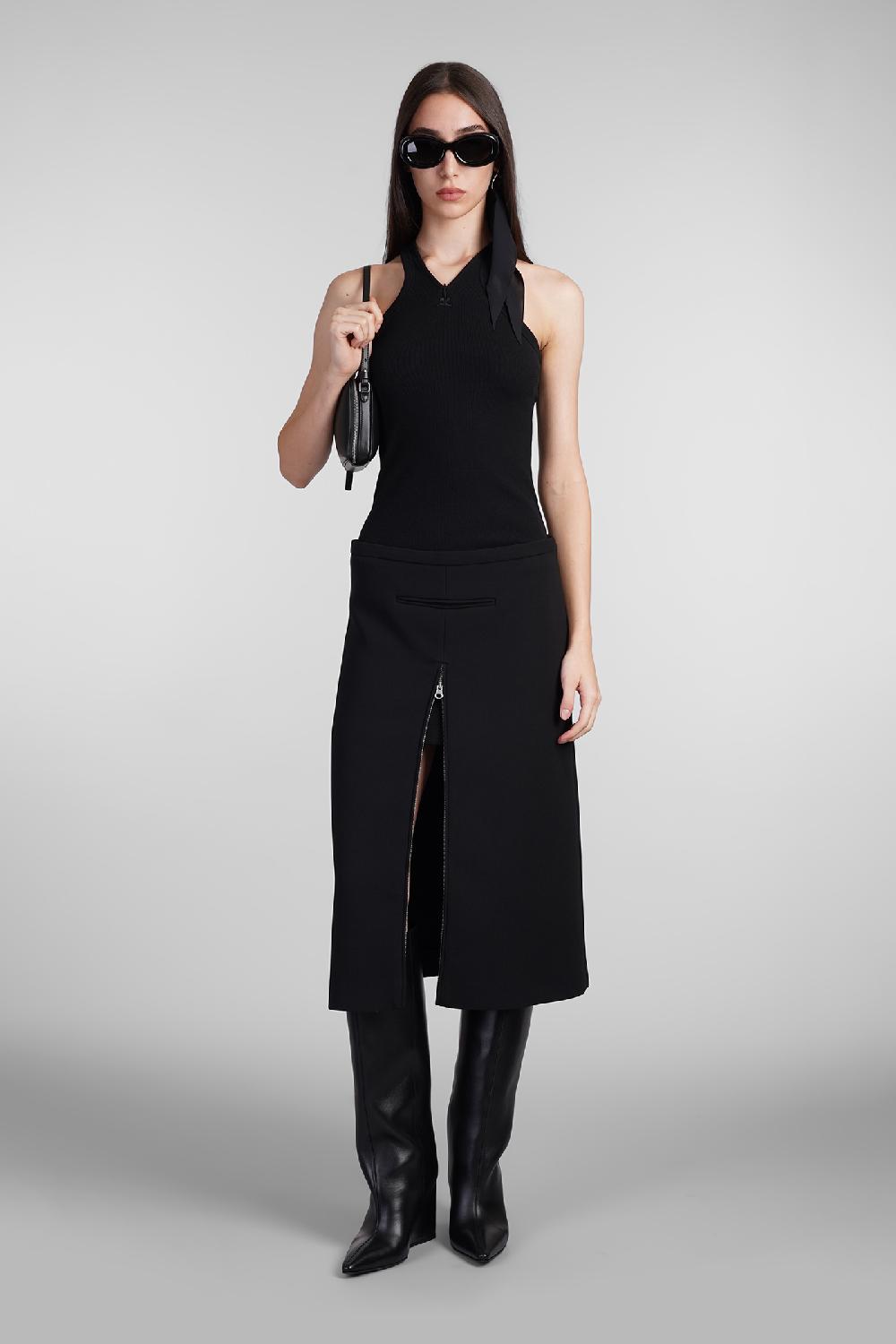 Deliberti Courreges Topwear in cotone nero cod. 408566 - Deliberti The Luxury Shopping Smaltimento dello stoccaggio