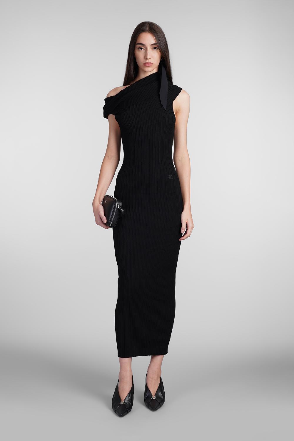Deliberti Courreges Abito in viscosa nera cod. 408570 - Deliberti The Luxury Shopping Latest fashion