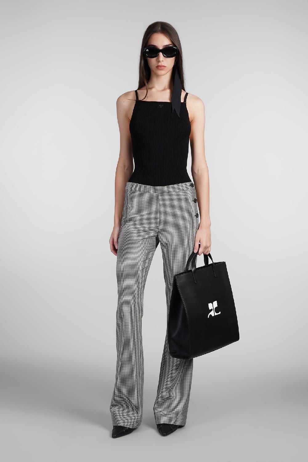 Deliberti Courreges Canotta in viscosa nera cod. 408571 - Deliberti The Luxury Shopping Online Outlet