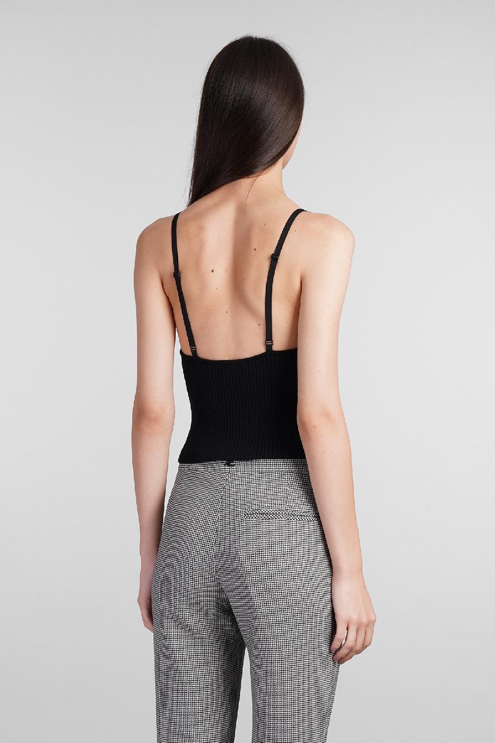 Deliberti Courreges Canotta in viscosa nera cod. 408571 - Deliberti The Luxury Shopping Online Outlet