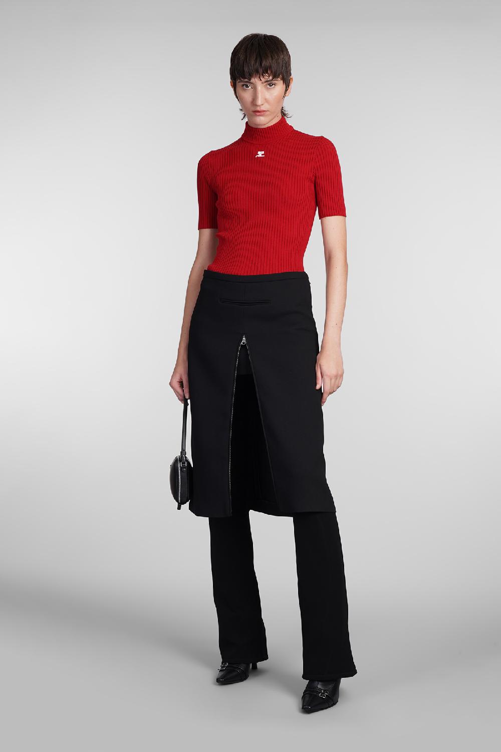 Deliberti Courreges Maglia in viscosa rossa cod. 408096 - Deliberti The Luxury Shopping Nuovi prodotti