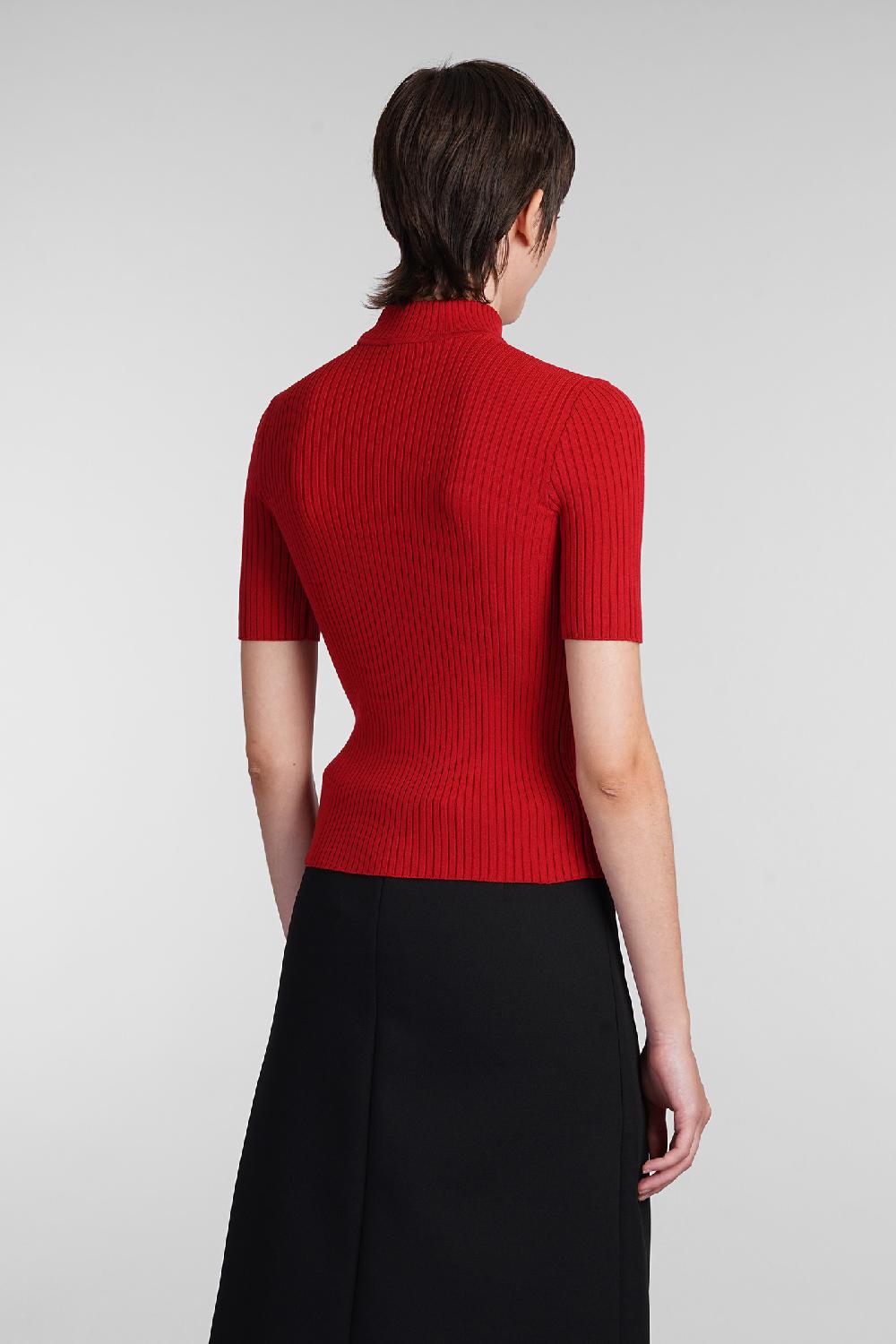 Deliberti Courreges Maglia in viscosa rossa cod. 408096 - Deliberti The Luxury Shopping Nuovi prodotti