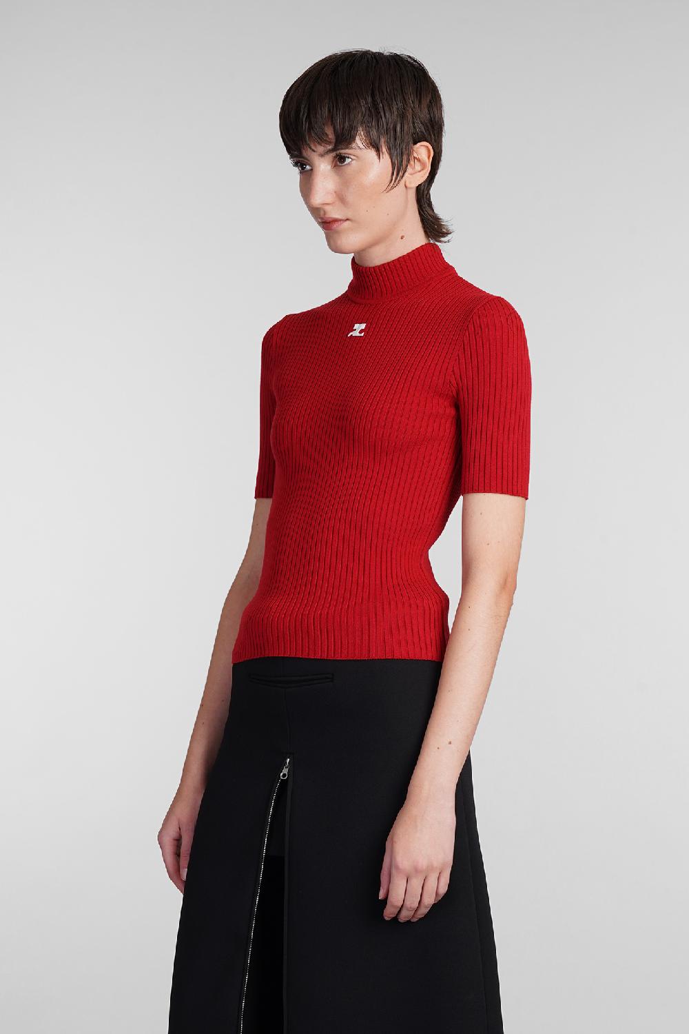 Deliberti Courreges Maglia in viscosa rossa cod. 408096 - Deliberti The Luxury Shopping Nuovi prodotti