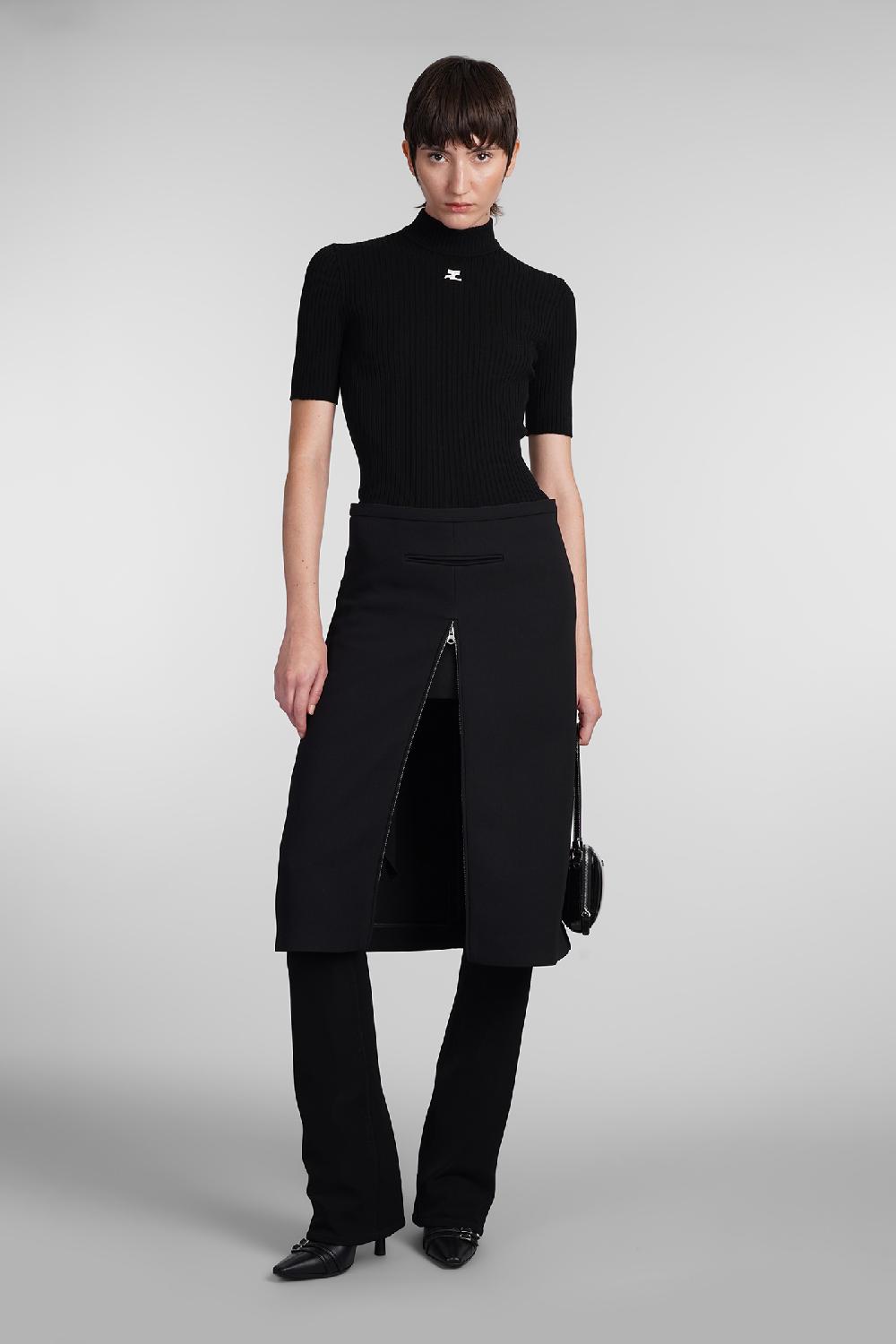 Deliberti Courreges Maglia in viscosa nera cod. 408097 - Deliberti The Luxury Shopping Bestseller