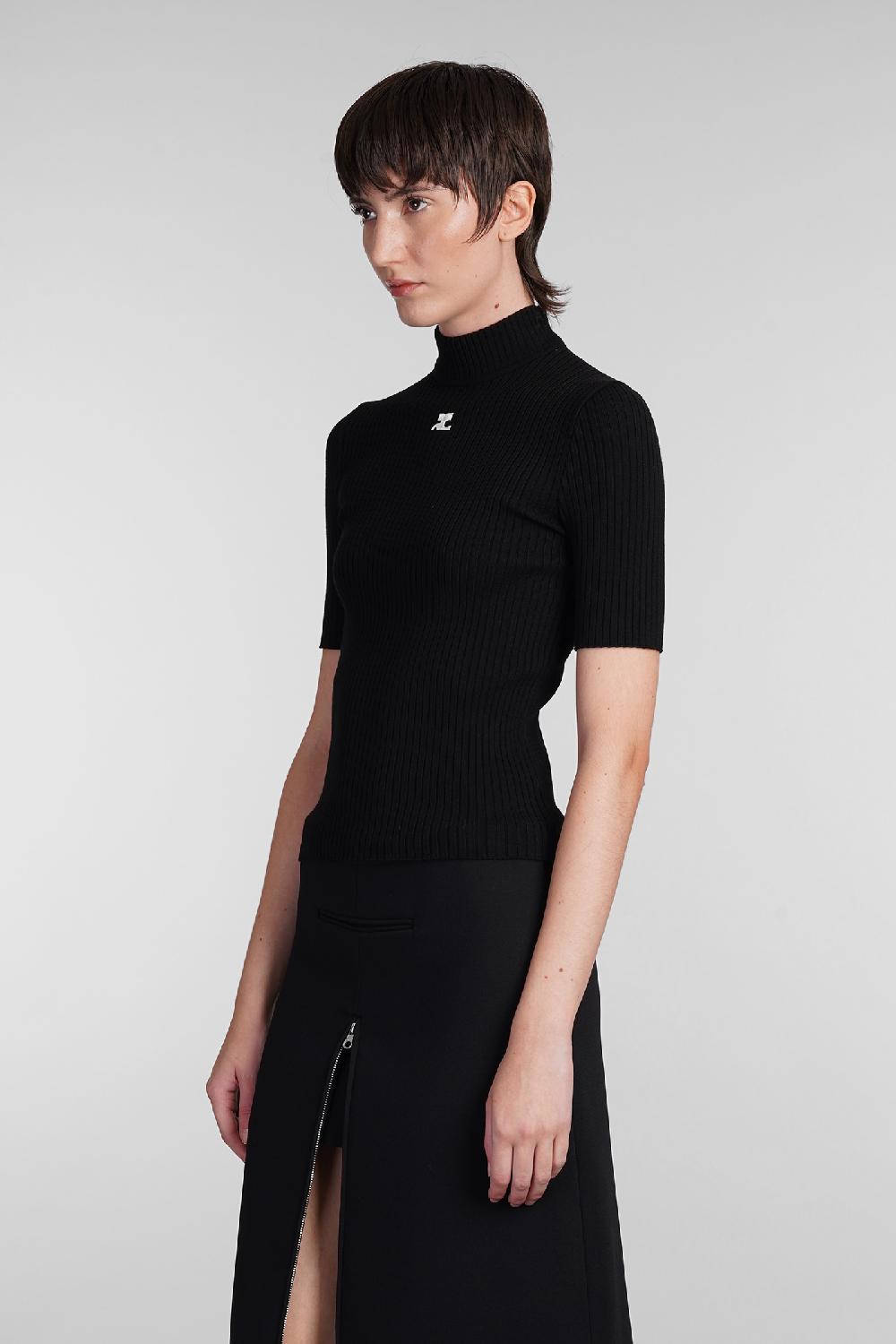 Deliberti Courreges Maglia in viscosa nera cod. 408097 - Deliberti The Luxury Shopping Bestseller