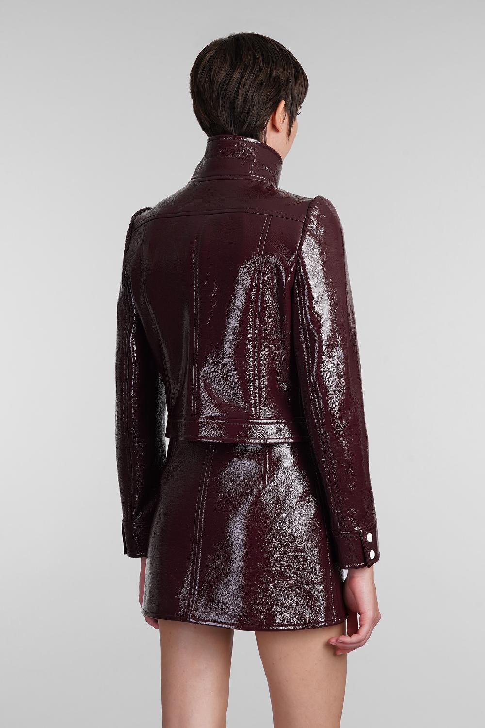 Deliberti Courreges Giacca casual in poliuretano bordeaux cod. 408099 - Deliberti The Luxury Shopping Liquidazione