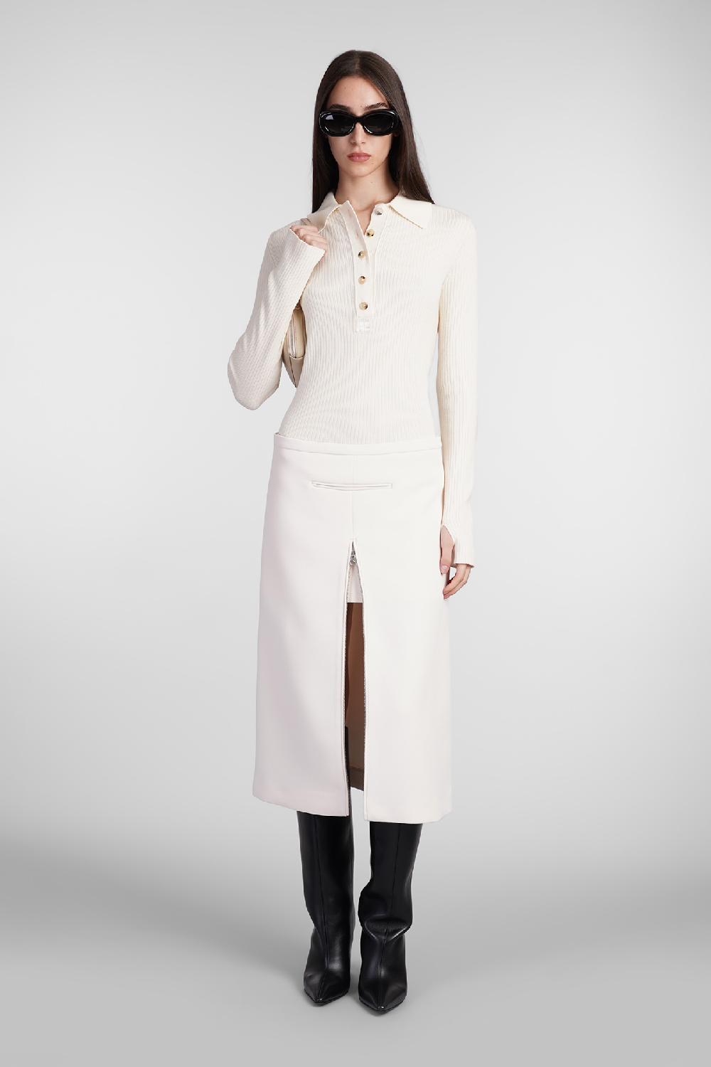 Deliberti Courreges Gonna in poliestere beige cod. 408120 - Deliberti The Luxury Shopping Ultimi due giorni