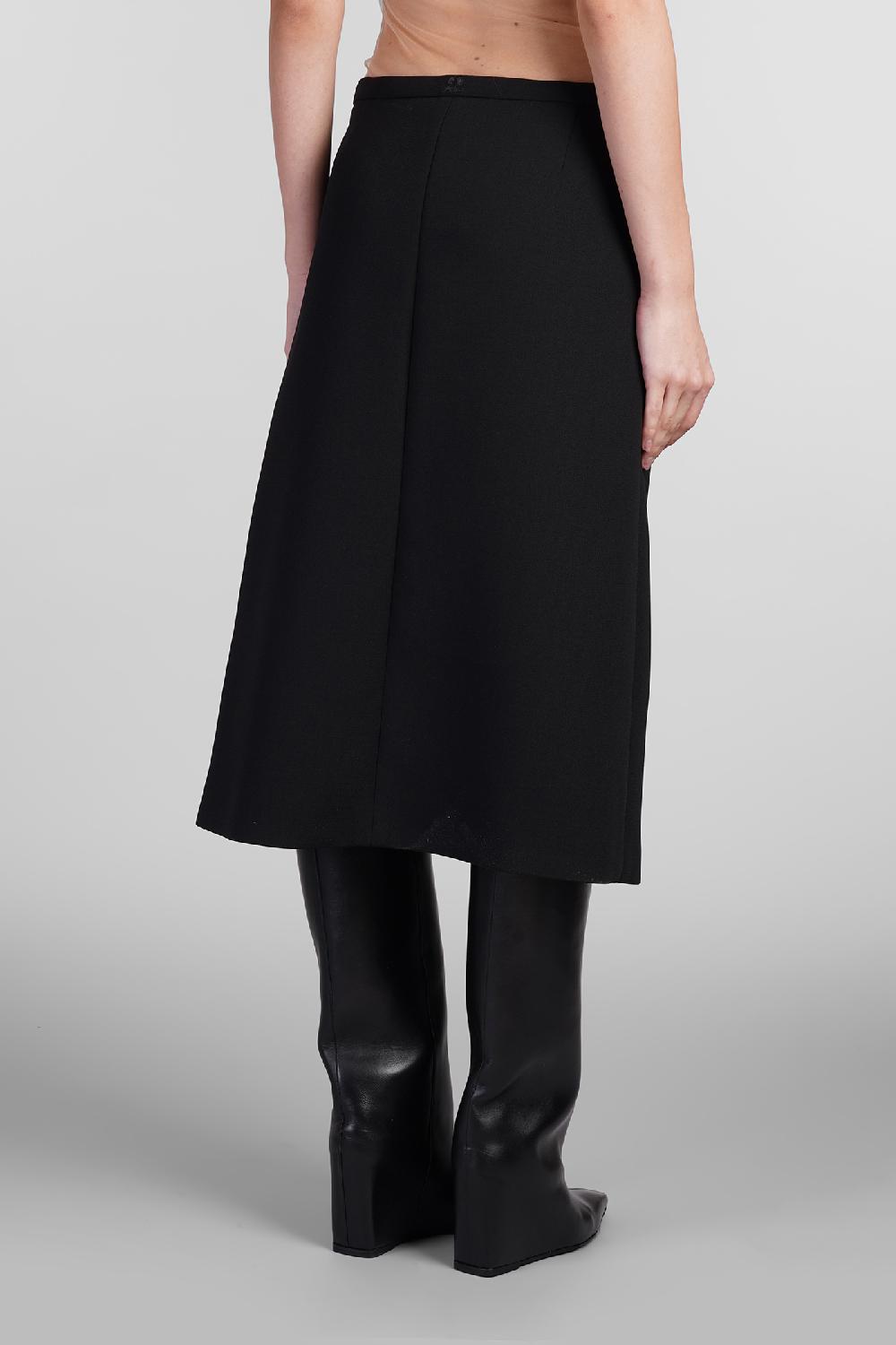 Deliberti Courreges Gonna in poliestere nero cod. 408121 - Deliberti The Luxury Shopping Ultimo giorno