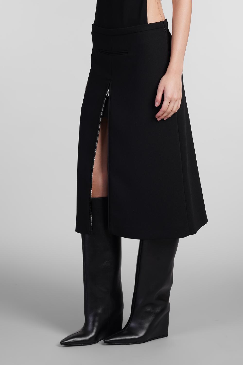 Deliberti Courreges Gonna in poliestere nero cod. 408121 - Deliberti The Luxury Shopping Ultimo giorno