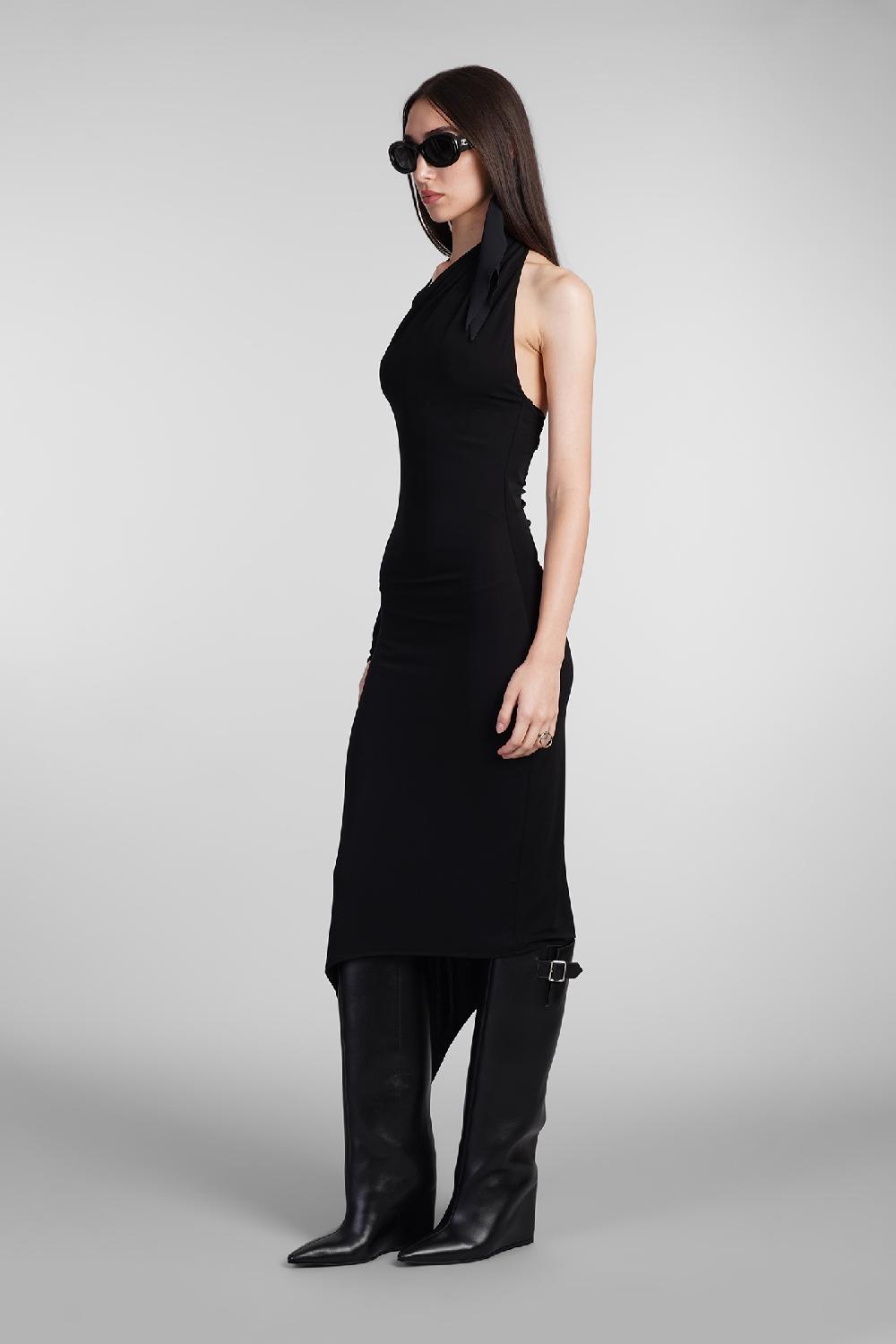 Deliberti Courreges Abito in viscosa nera cod. 408555 - Deliberti The Luxury Shopping Fino al 50% di sconto