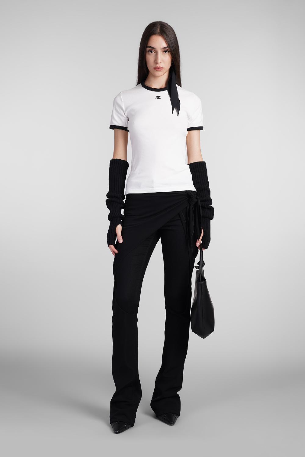 Deliberti Courreges T-shirt in cotone bianco cod. 408558 - Deliberti The Luxury Shopping Fino al 60% di sconto