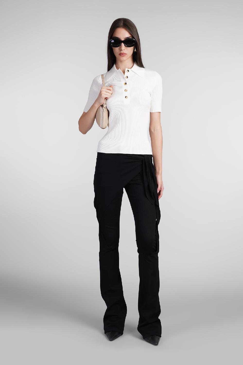 Deliberti Courreges Polo in viscosa beige cod. 408560 - Deliberti The Luxury Shopping Only for today