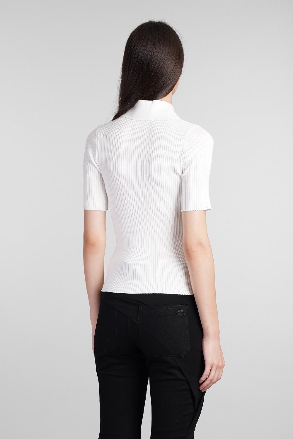 Deliberti Courreges Polo in viscosa beige cod. 408560 - Deliberti The Luxury Shopping Only for today