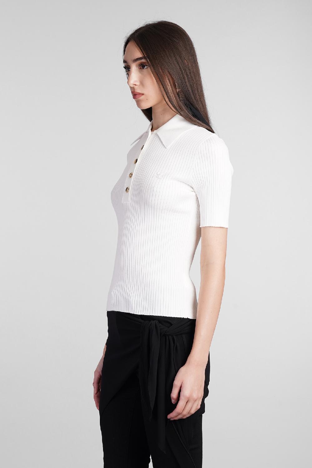 Deliberti Courreges Polo in viscosa beige cod. 408560 - Deliberti The Luxury Shopping Only for today