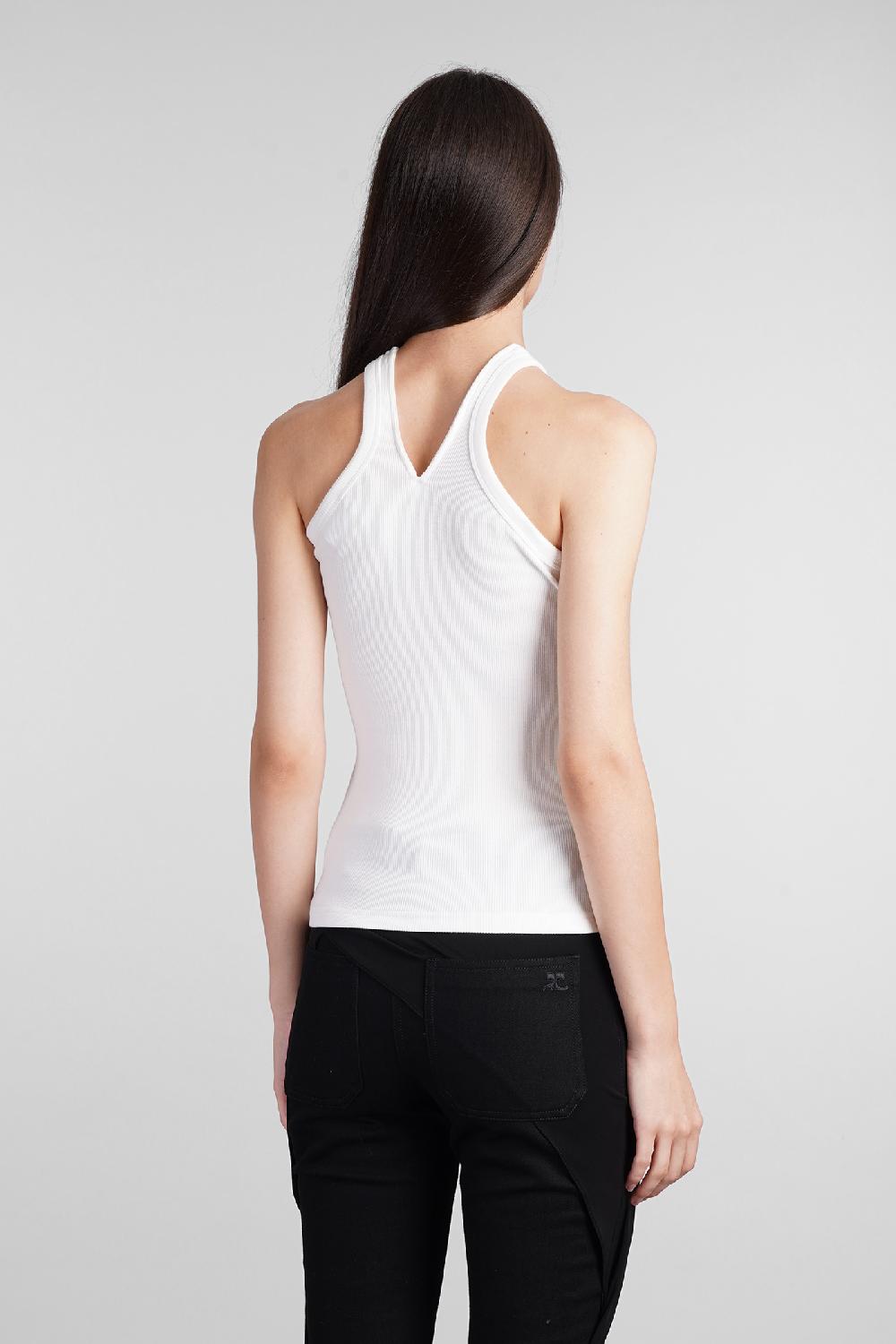 Deliberti Courreges Topwear in cotone bianco cod. 408565 - Deliberti The Luxury Shopping Discount Store per i nuovi prodotti