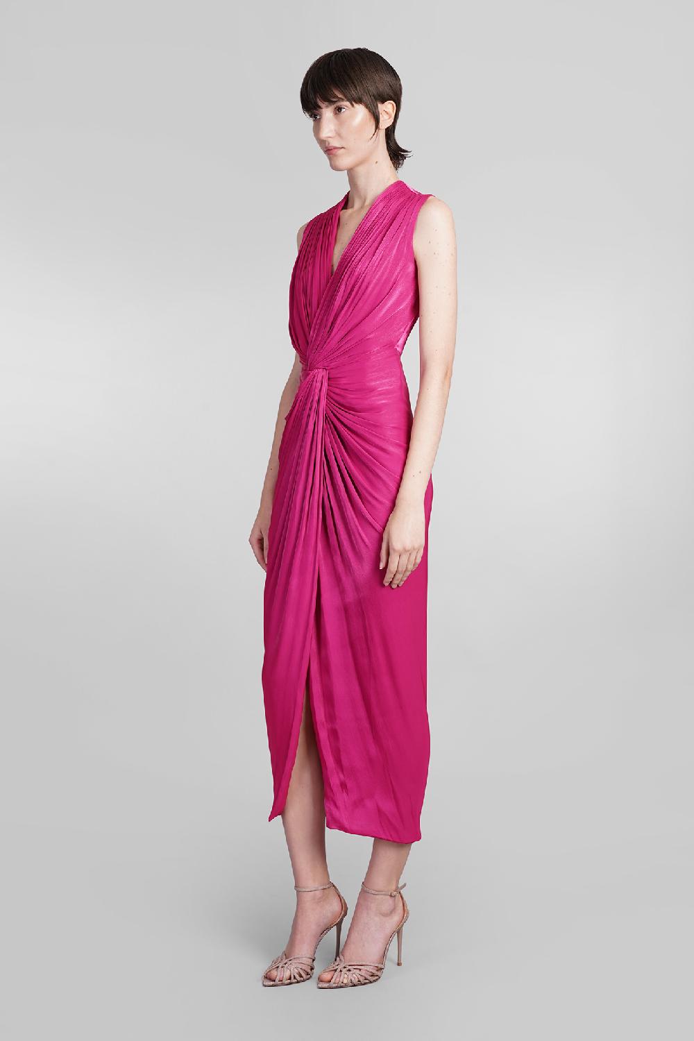 Deliberti Costarellos Abito franca in poliestere fucsia cod. 401966 - Deliberti The Luxury Shopping Super sconto