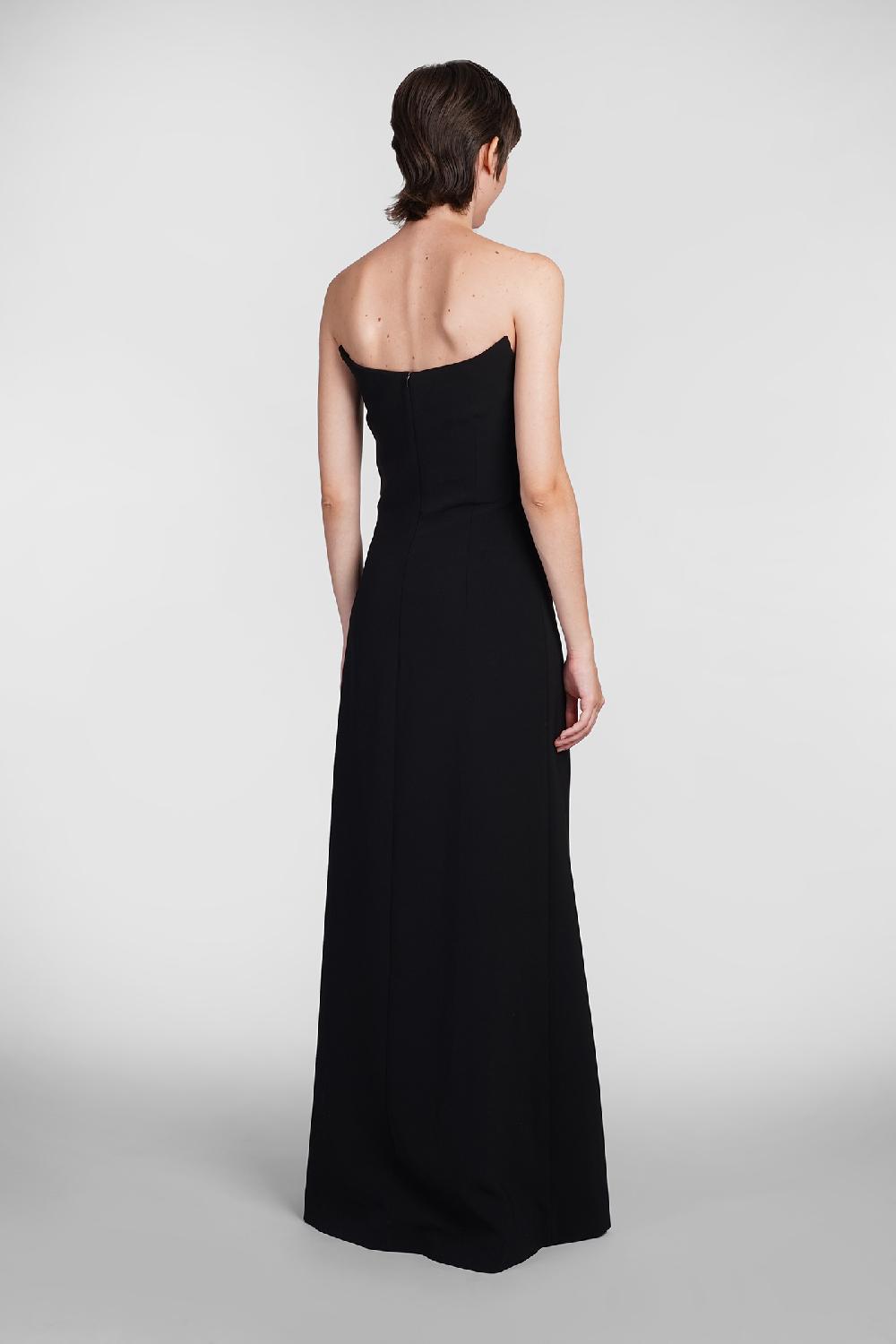 Deliberti Costarellos Abito fara in poliestere nero cod. 406738 - Deliberti The Luxury Shopping Trasporto libero internazionale