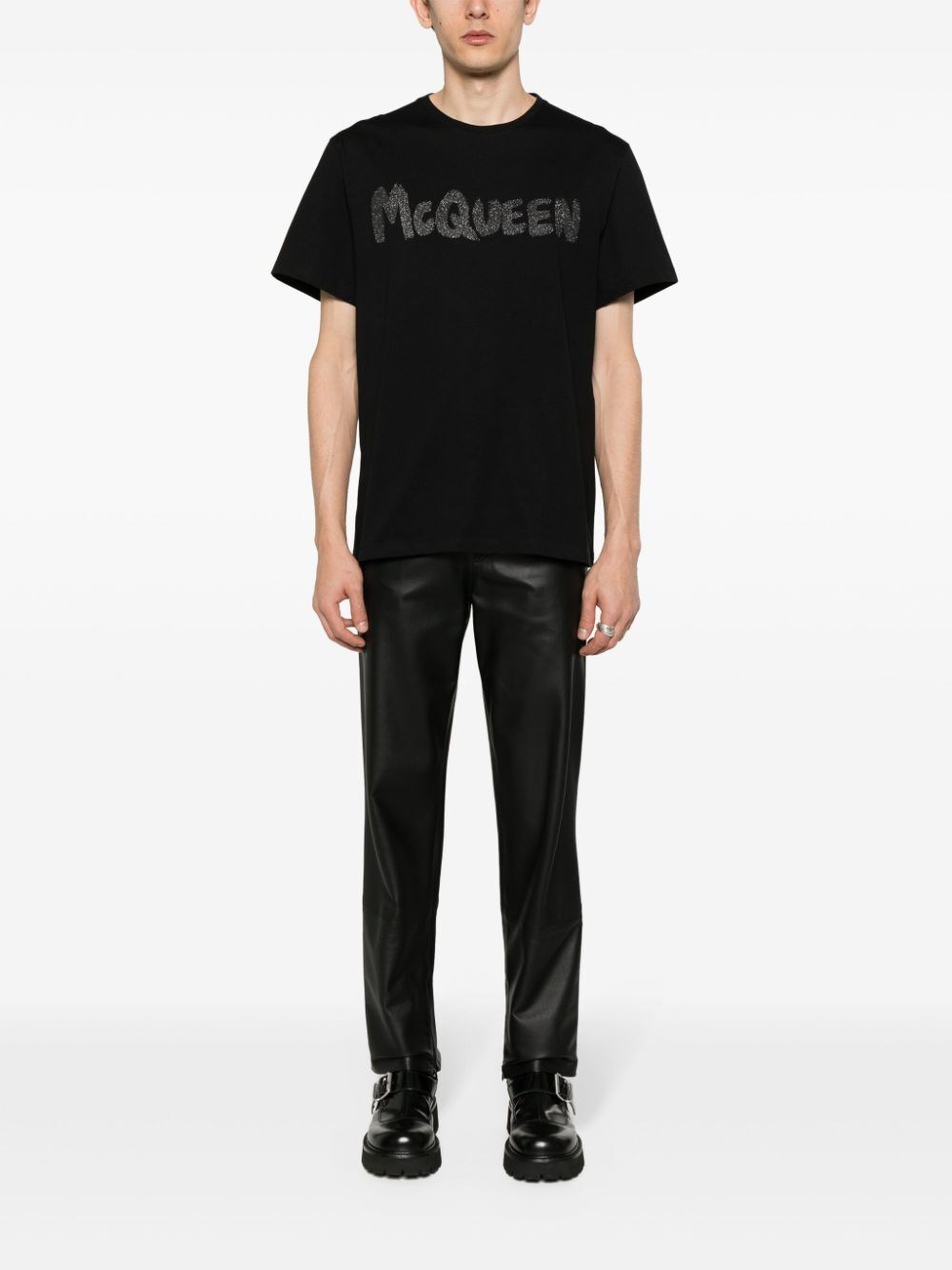 Alexander mcqueen `Graffiti` Print T-Shirt Saldi