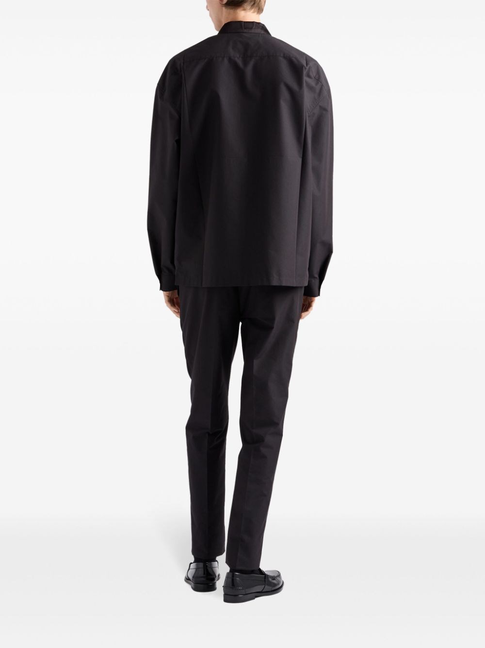 Prada Technical Cotton Shirt In Saldo