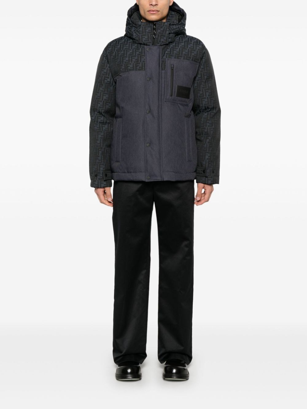 Fendi `FF Denim Tech` Padded Jacket Moda