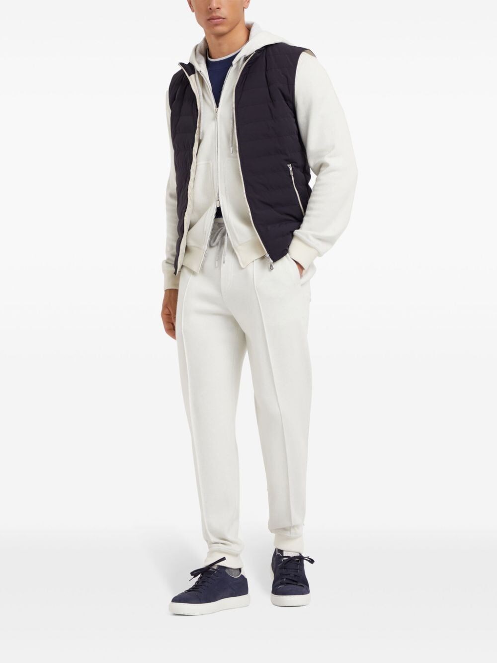 Brunello cucinelli Pants With Crête Detail And Elasticated Zipper Cuffs Convenienza