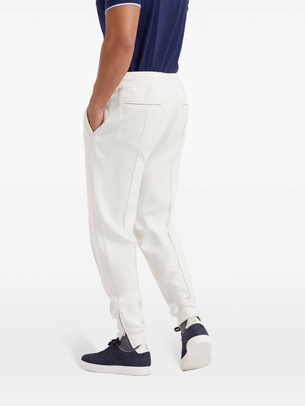 Brunello cucinelli Pants With Crête Detail And Elasticated Zipper Cuffs Convenienza