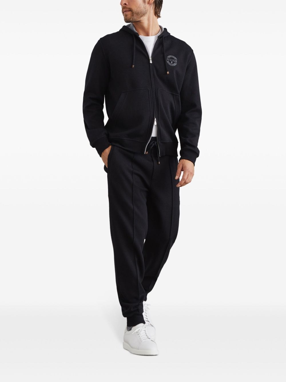 Brunello cucinelli Hooded Sweatshirt With Zipper And Print Novità