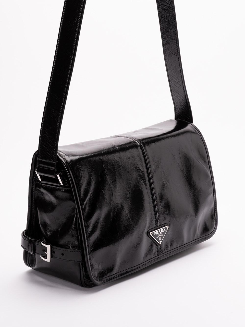Prada Leather Shoulder Bag Negozi Online