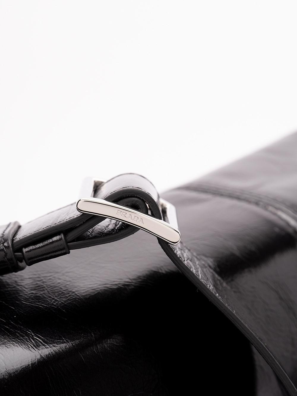 Prada Leather Shoulder Bag Negozi Online