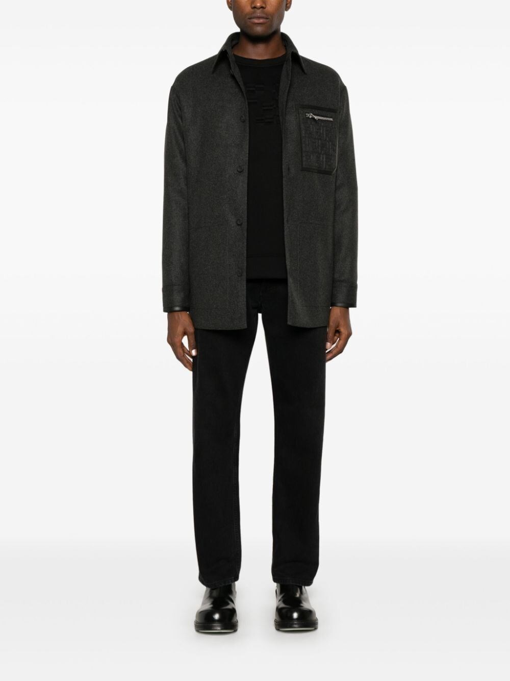 Fendi `FF` Embossed Jacket Fino Al -60%