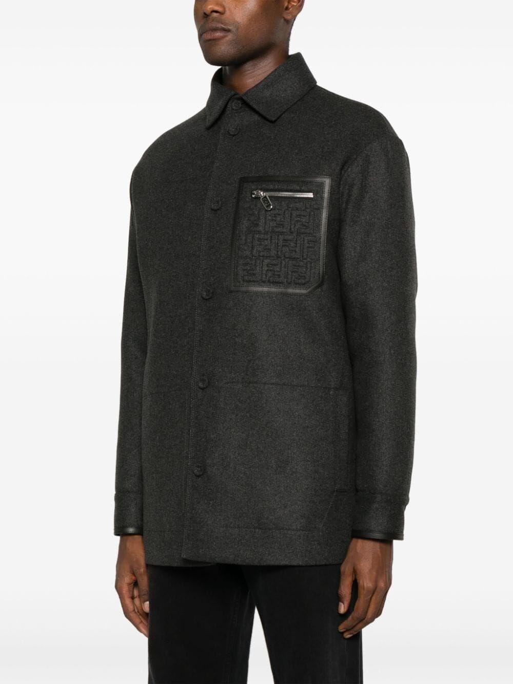 Fendi `FF` Embossed Jacket Fino Al -60%