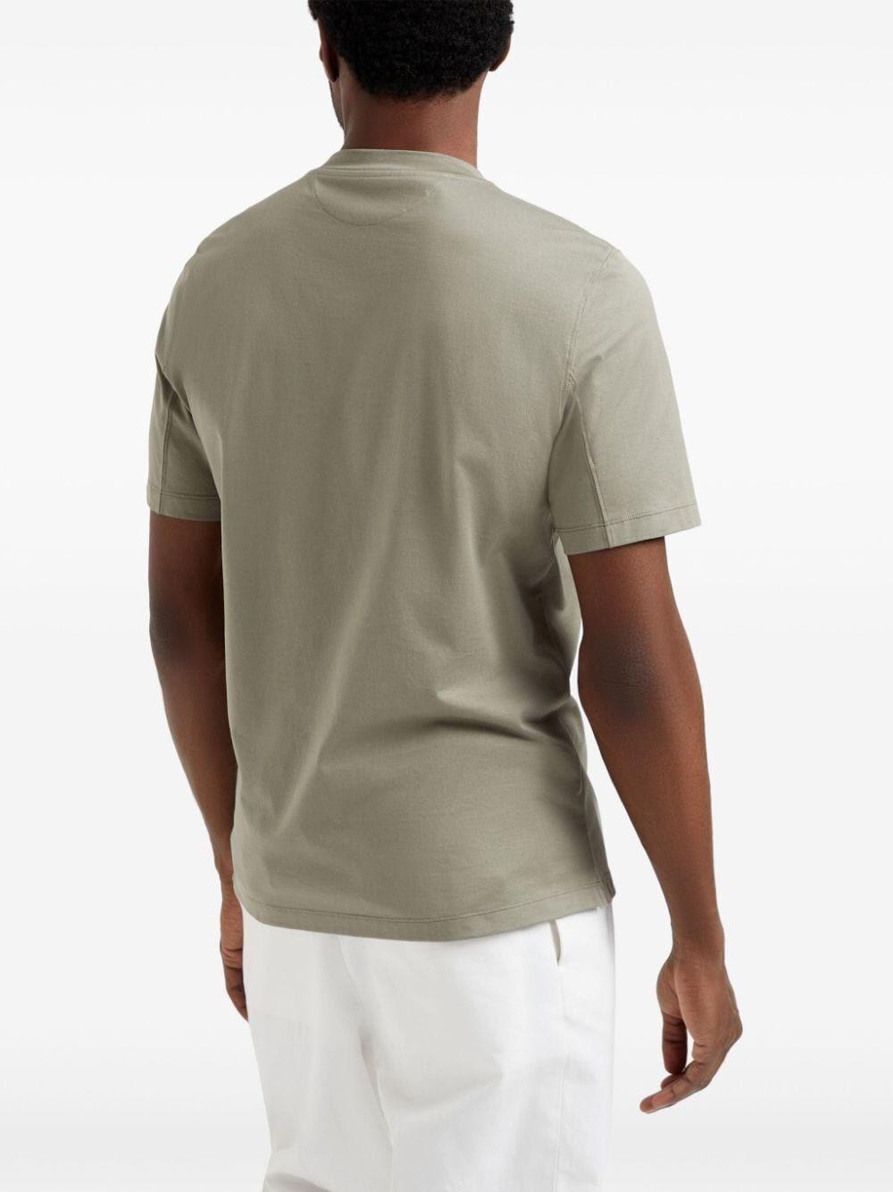 Brunello cucinelli Crew-Neck T-Shirt With Printed Logo Offerta