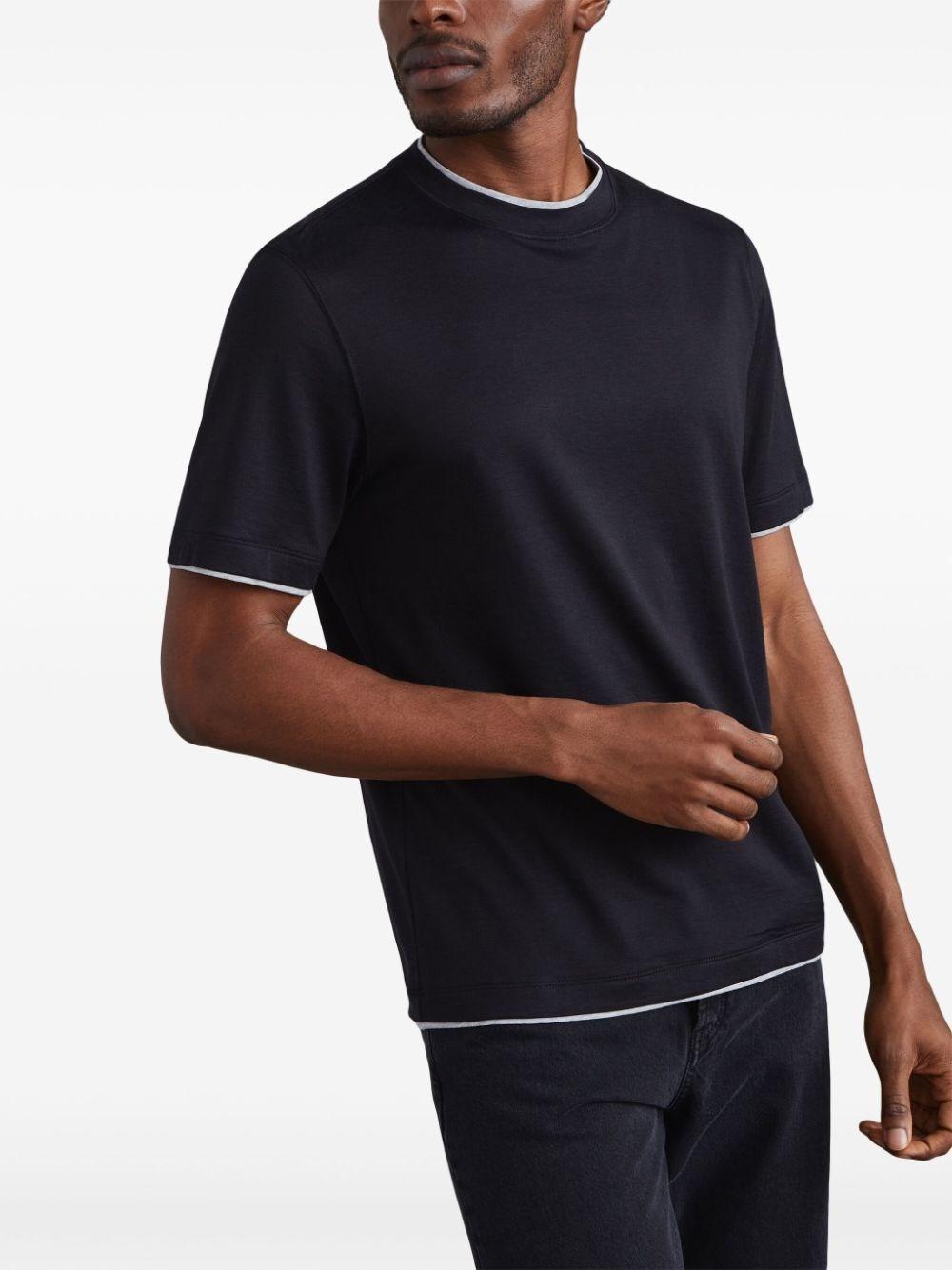 Brunello cucinelli Crew Neck T-Shirt With Faux-Layering 2025