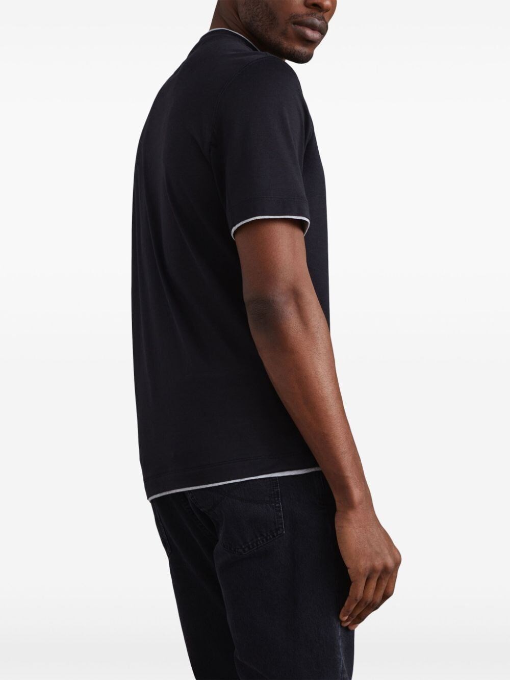 Brunello cucinelli Crew Neck T-Shirt With Faux-Layering 2025
