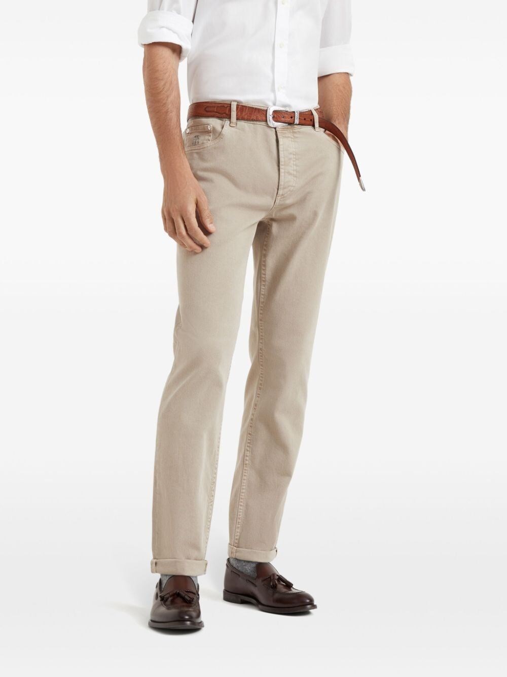 Brunello cucinelli Denim Traditional Fit Five-Pocket Pants Qualità Garantita