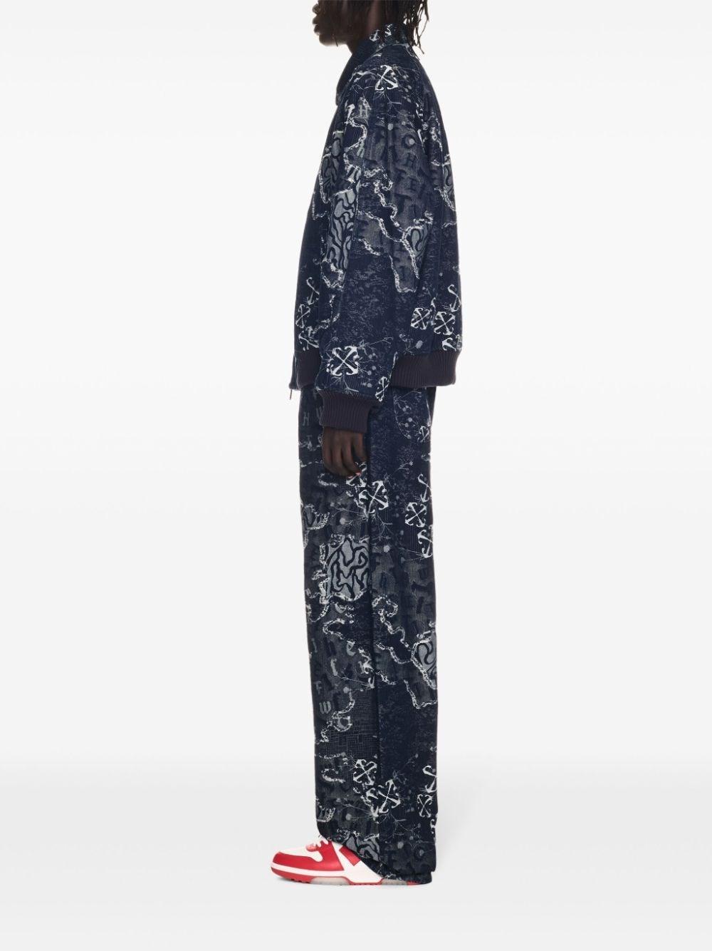 Off white `Camo` Denim Bomber Jacket Italy
