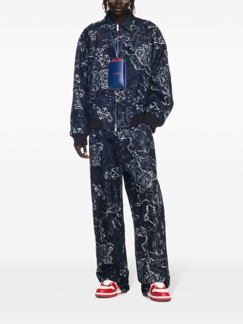 Off white `Camo` Straight Jeans Italia