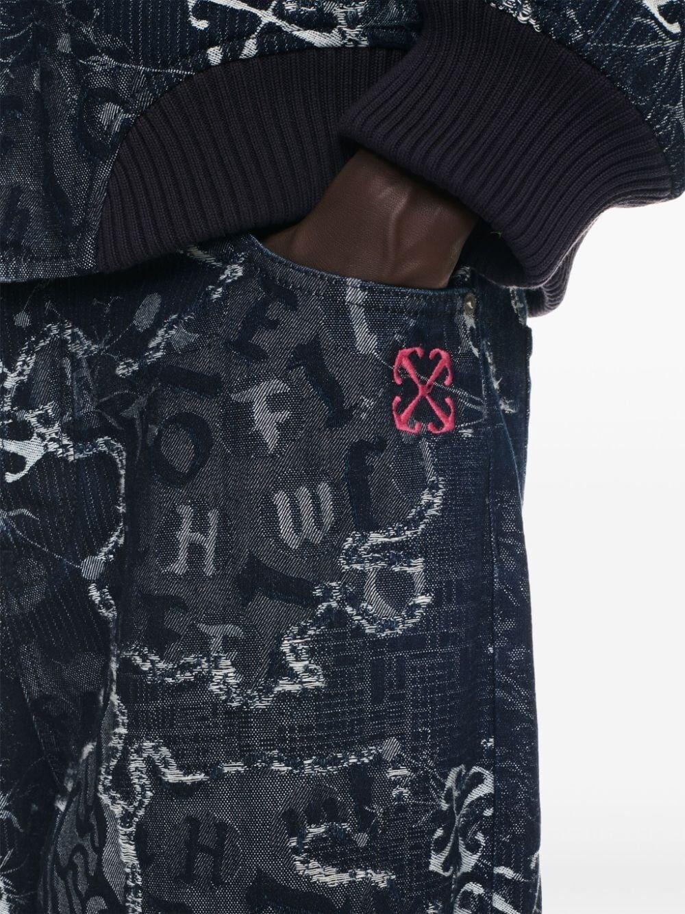 Off white `Camo` Straight Jeans Italia
