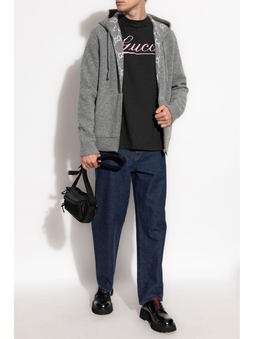 Gucci `Double GG` Full-Zip Hoodie Prezzo Ridotto