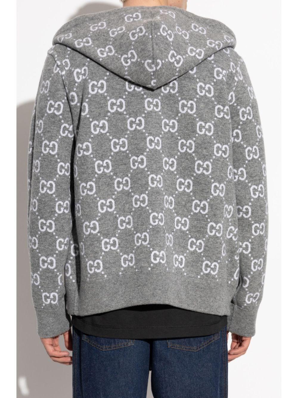 Gucci `Double GG` Full-Zip Hoodie Prezzo Ridotto