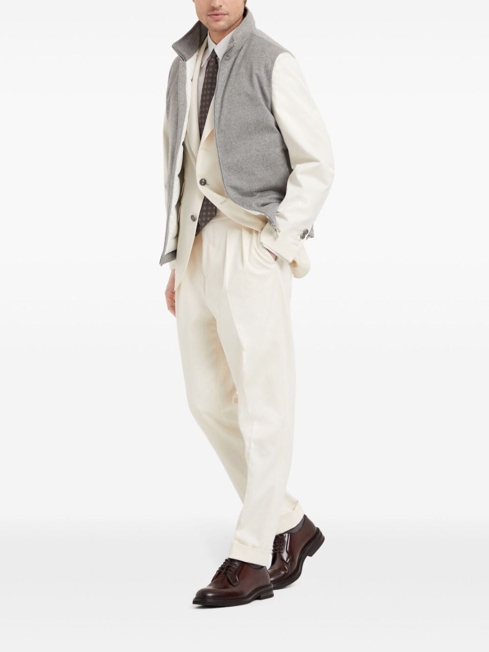 Brunello cucinelli Cashmere Padded Sleeveless Outerwear Vendita Calda
