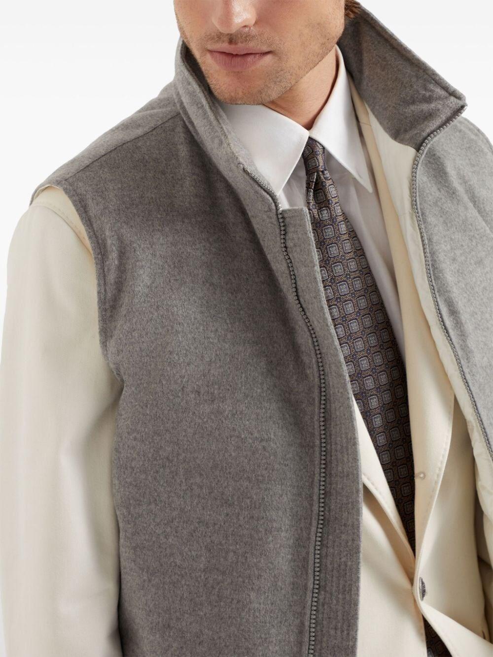 Brunello cucinelli Cashmere Padded Sleeveless Outerwear Vendita Calda