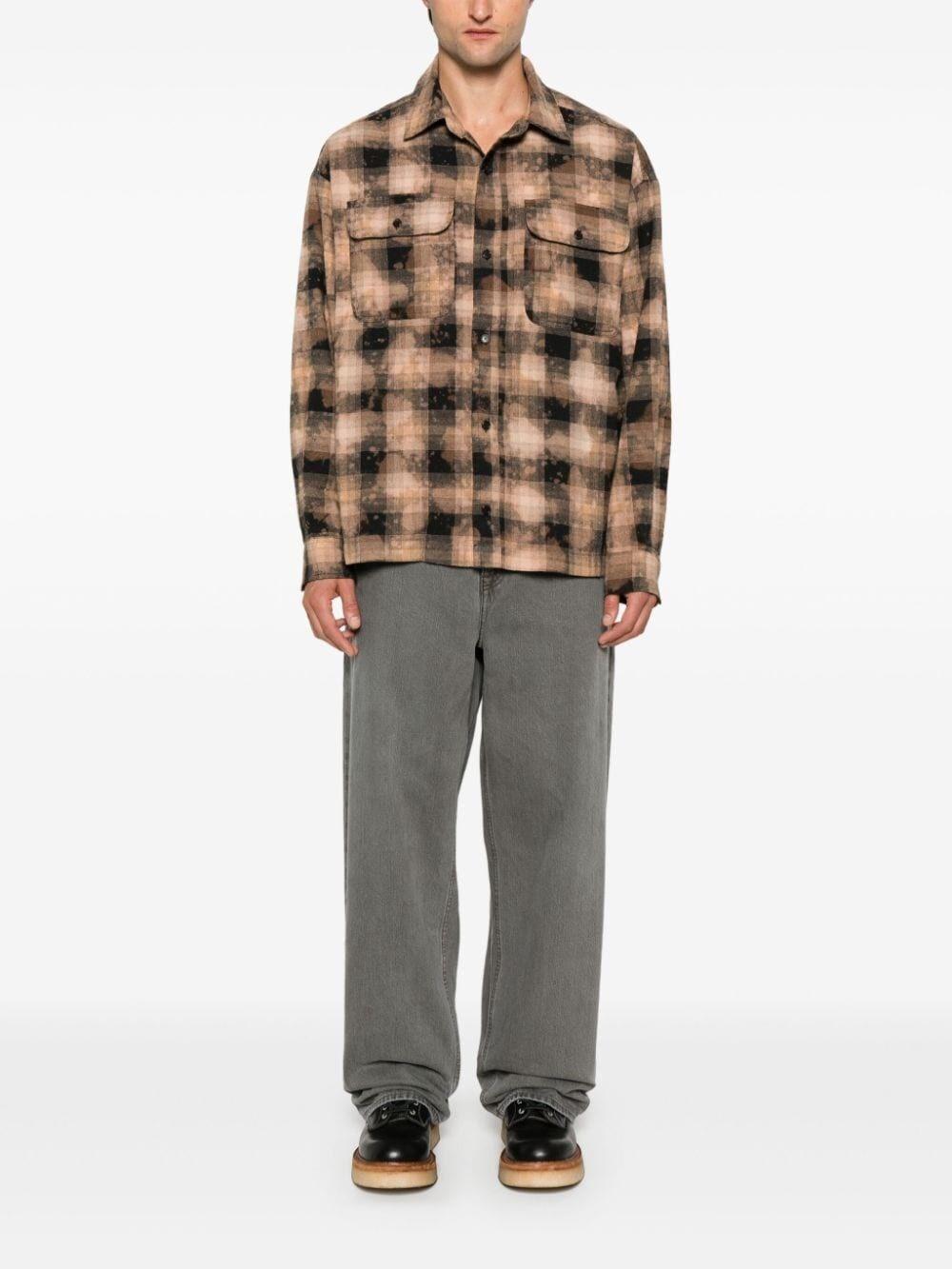 Palm angels `Curved Logo` Check Shirt Saldi