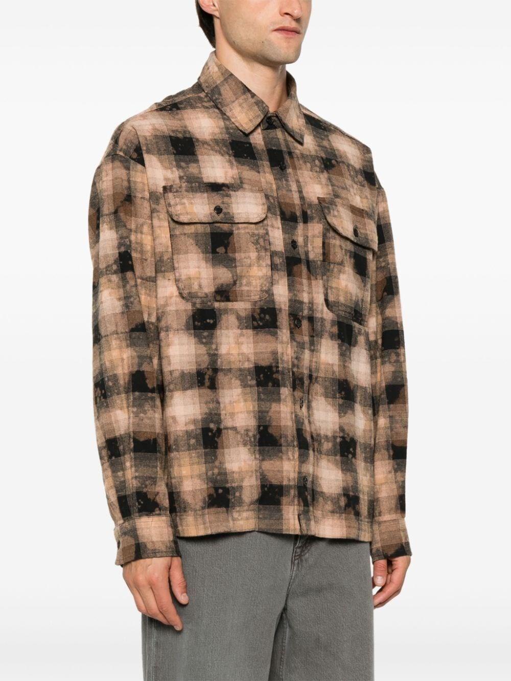 Palm angels `Curved Logo` Check Shirt Saldi